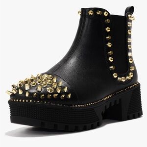 Gold Studded Boots